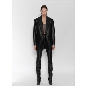 Zara leather blazer